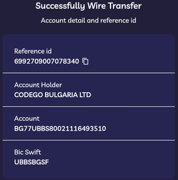 How to wire transfer to the META Vault