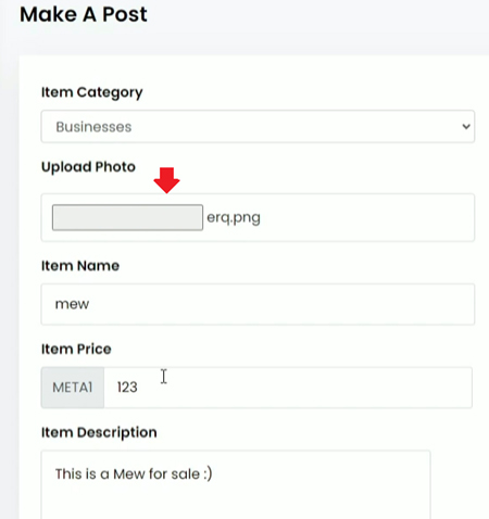 How to make a post on META Marketplace